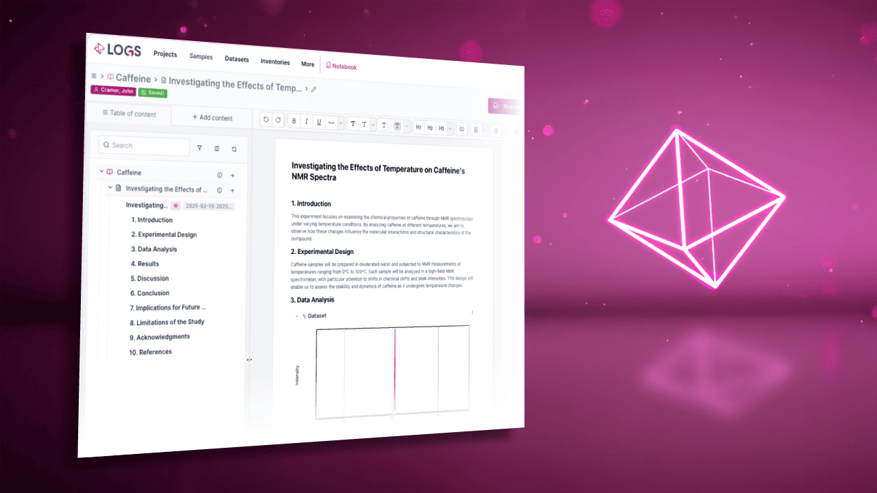 LOGS notebook software screenshot