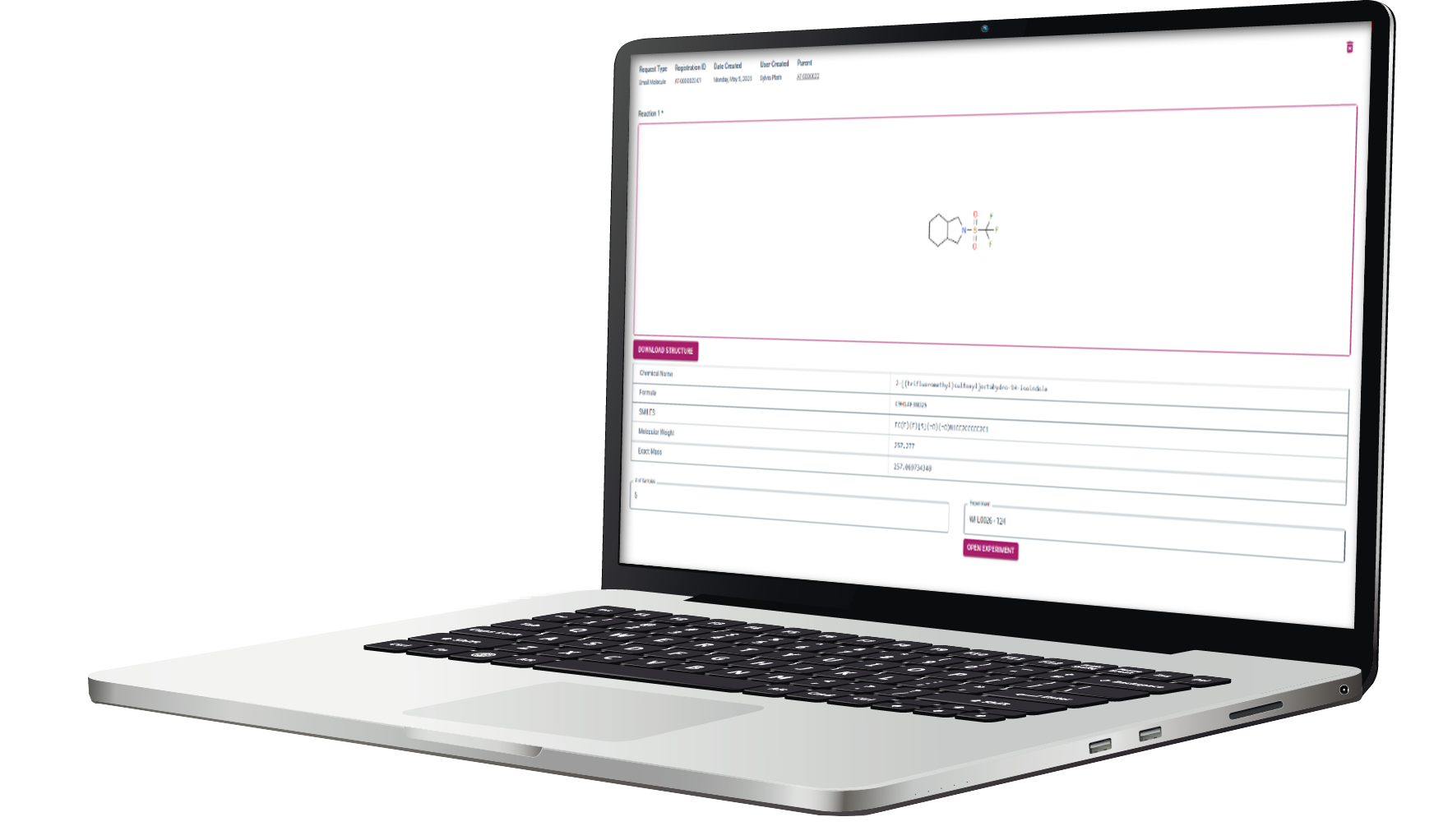 A laptop with Arxspan Registration software visible on the screen