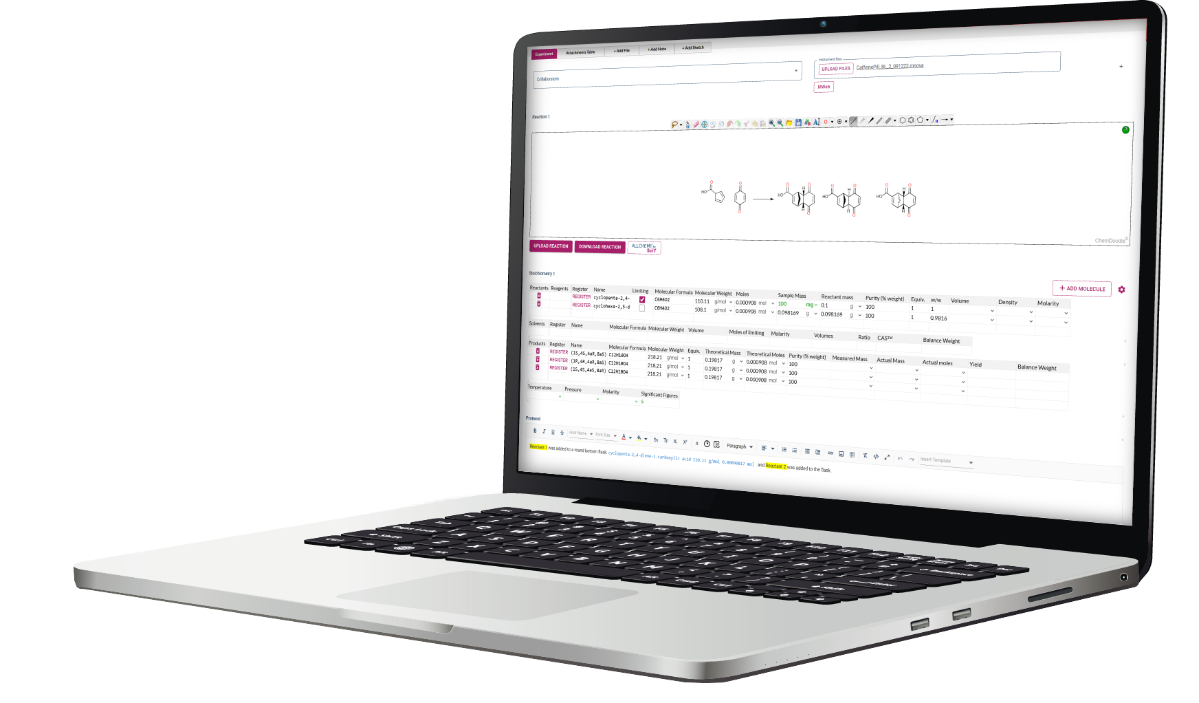 A laptop with Arxspan software visible on the screen