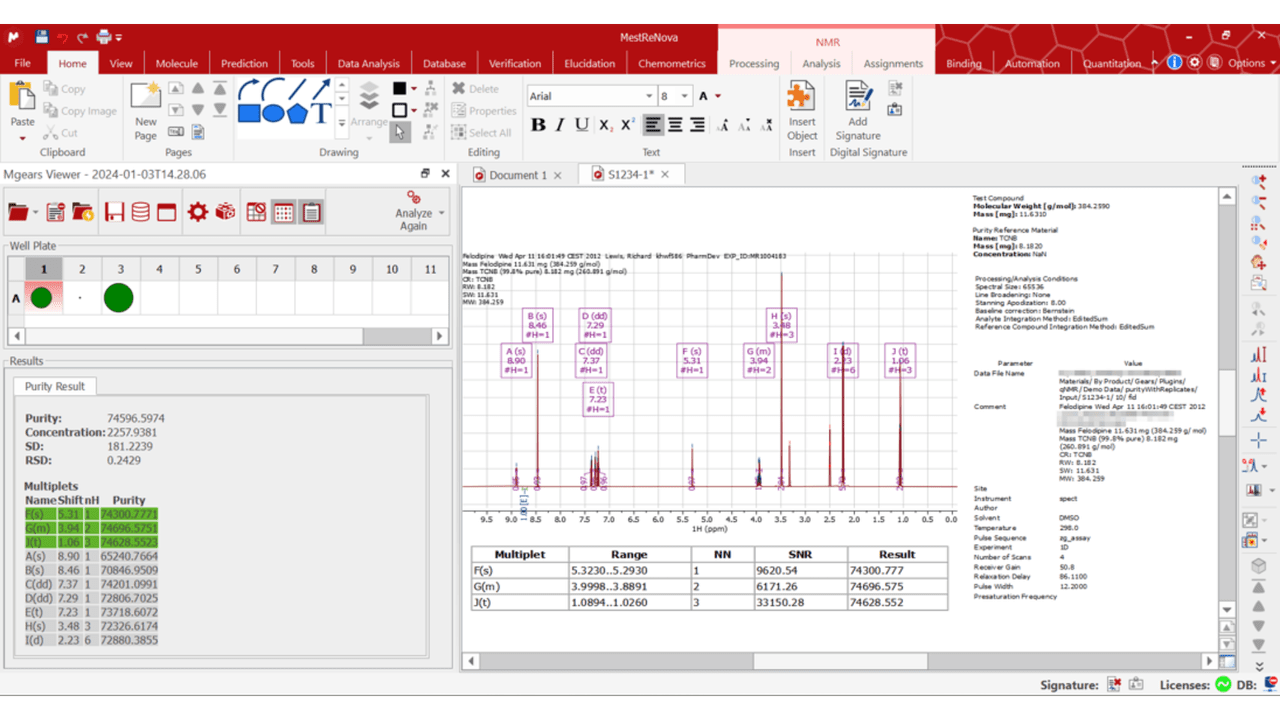 Mnova qNMR | SciY